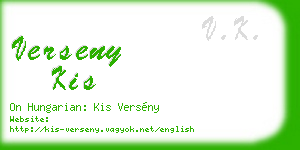 verseny kis business card